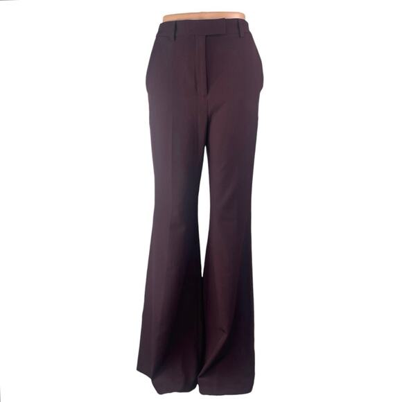 Express Women's Purple High Waisted Bootcut Flared Trousers Dress Pants Size 4R - Picture 1 of 6
